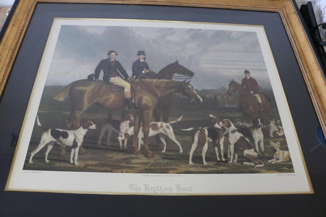 The Heythorp Hunt, Engraving: original painting by Stephen Pearce, engraved by James Scott, published by John O'Malley & Son London, nicely framed, approx. 36 1/2 x 32 1/2