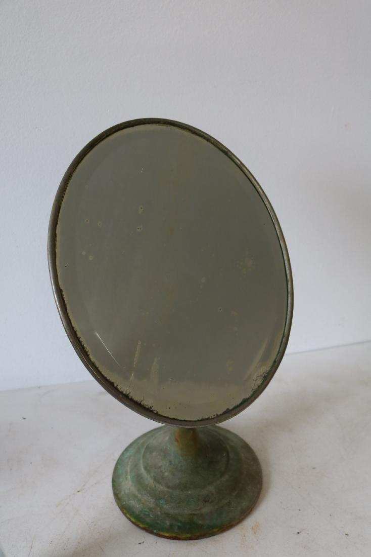 Antique Beveled Shaving Mirror: approx. 13 1/2 inches tall