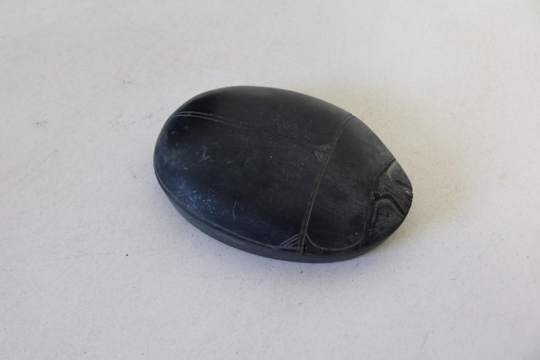 Carved Stone Beetle Paper Weight: approx. 3 5/8 inches
