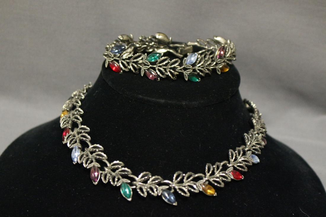 1960s Multicolored Necklace & Bracelet Set (1 of 5)