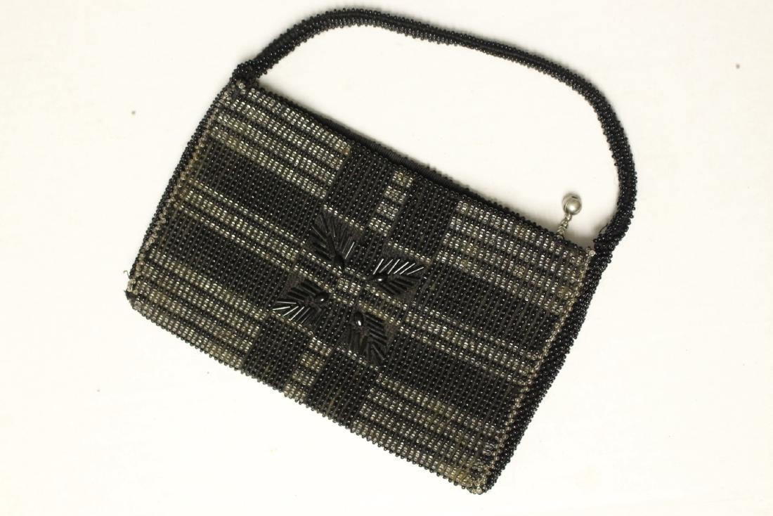 1930s Black Beaded Evening Bag (1 of 5)