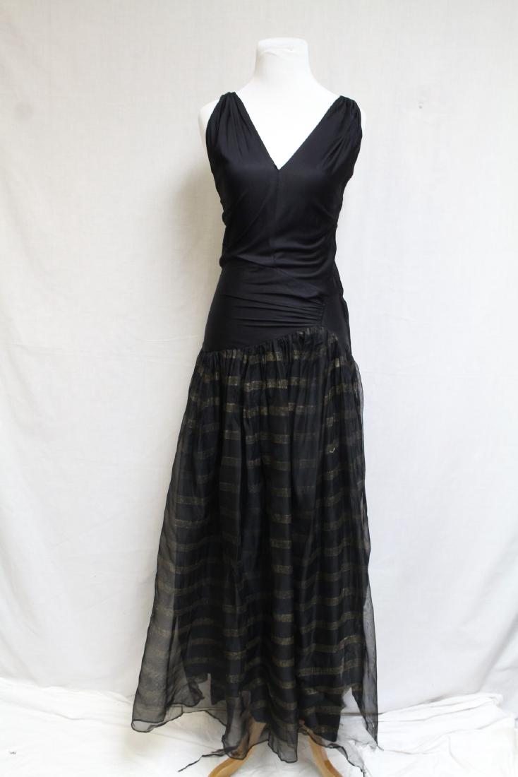 1930s Black and Gold Evening Gown (1 of 5)