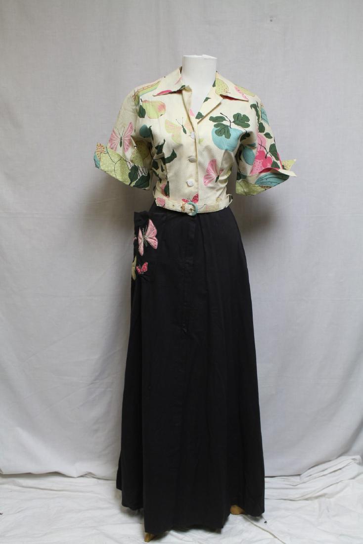 1940s Butterfly Maxi Dress (1 of 5)