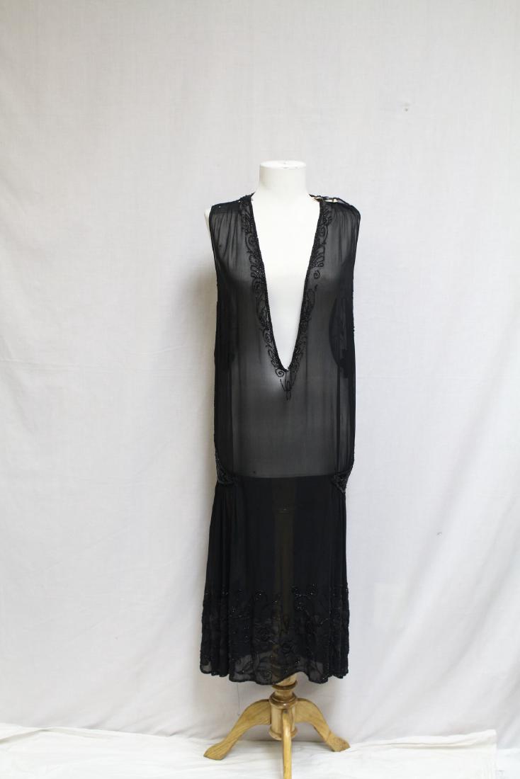 1920s Beaded Chiffon Dress (1 of 8)