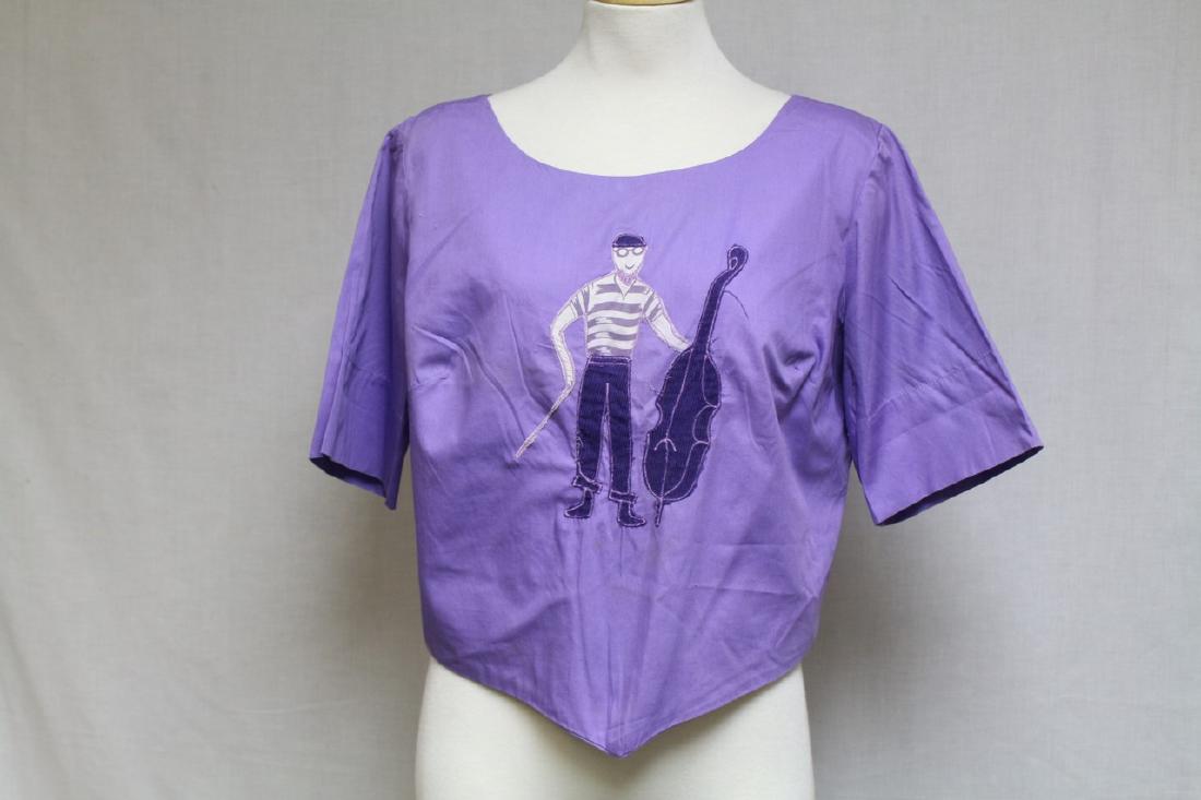 Vintage 1950's French Novelty Blouse (1 of 4)