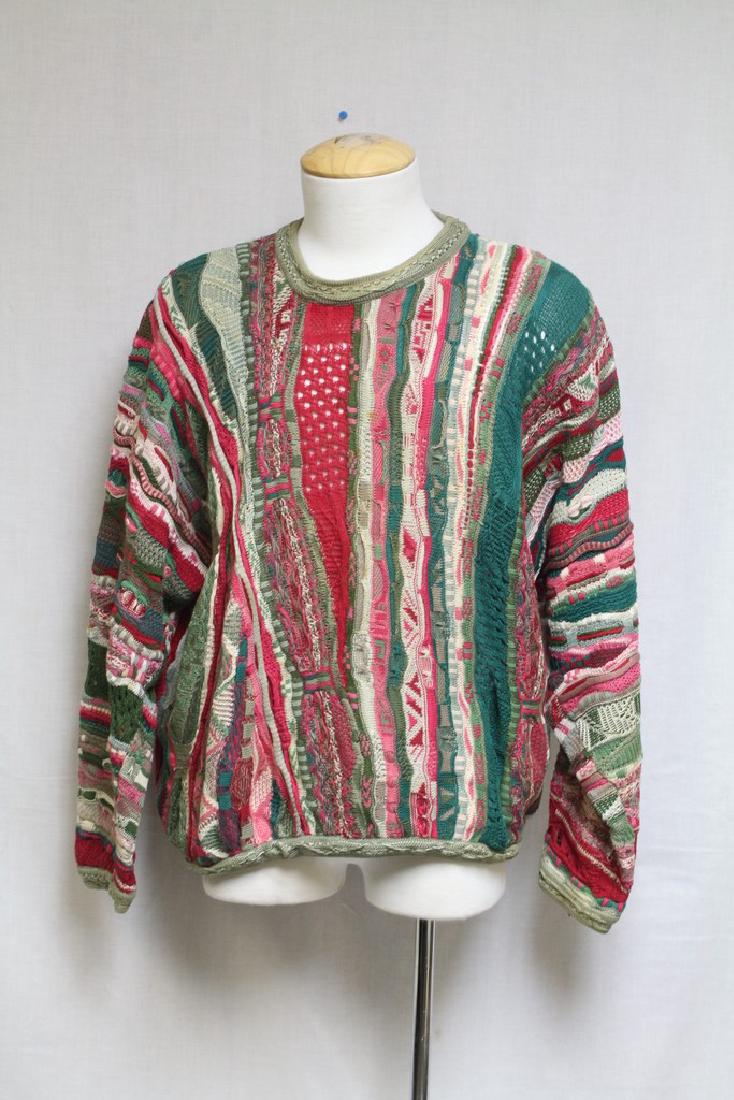 Vintage 1990s Coogi Mens Sweater: cotton knit fabric, excellent condition - 50 chest/25 length