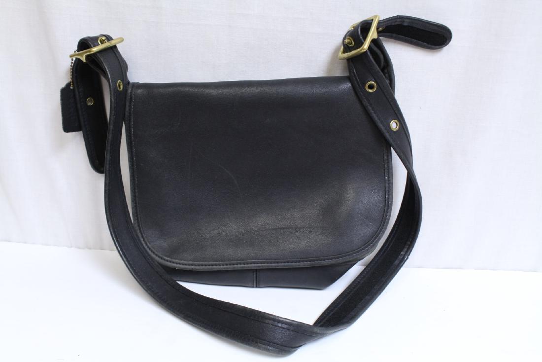 Vintage Coach Black Leather Hand Bag, No. A7D 9951 (1 of 7)