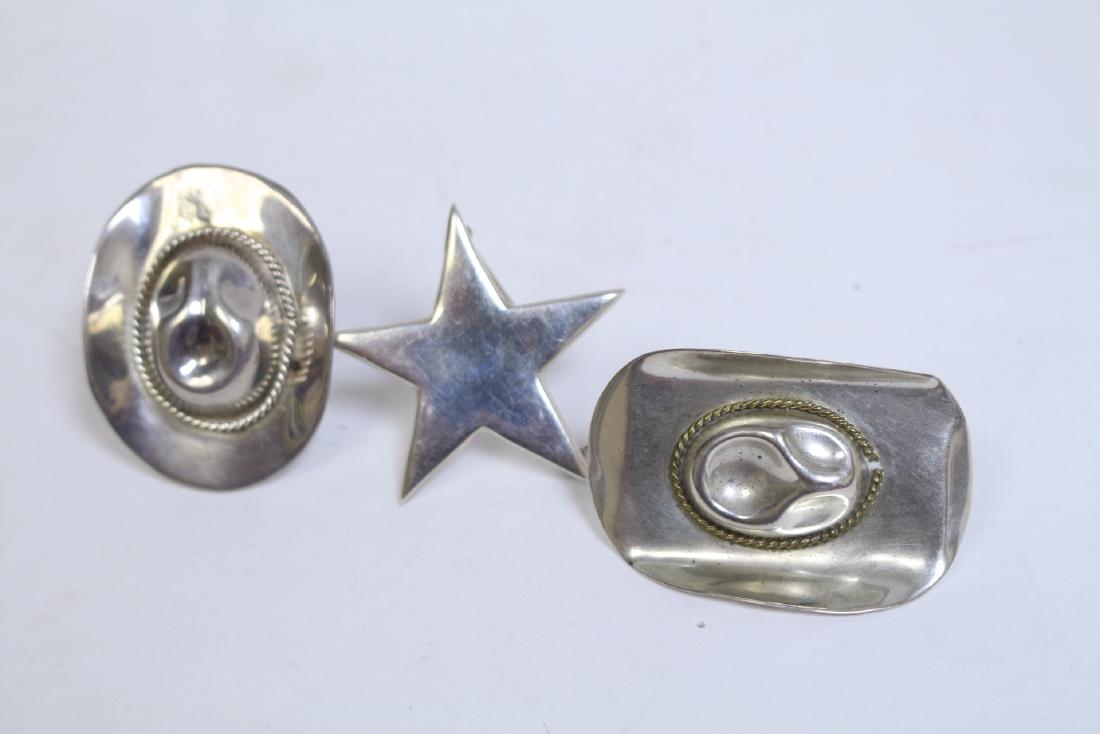 Lot of 3 Sterling Silver Brooches (1 of 6)