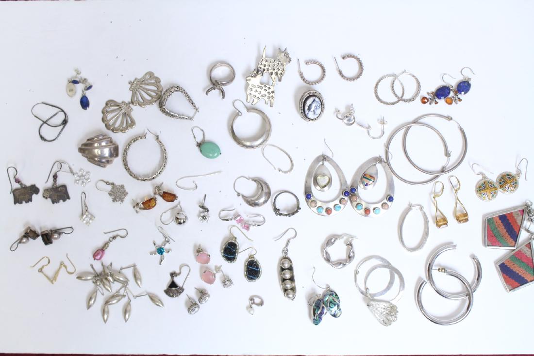 Large Lot of Sterling silver Earrings (1 of 12)