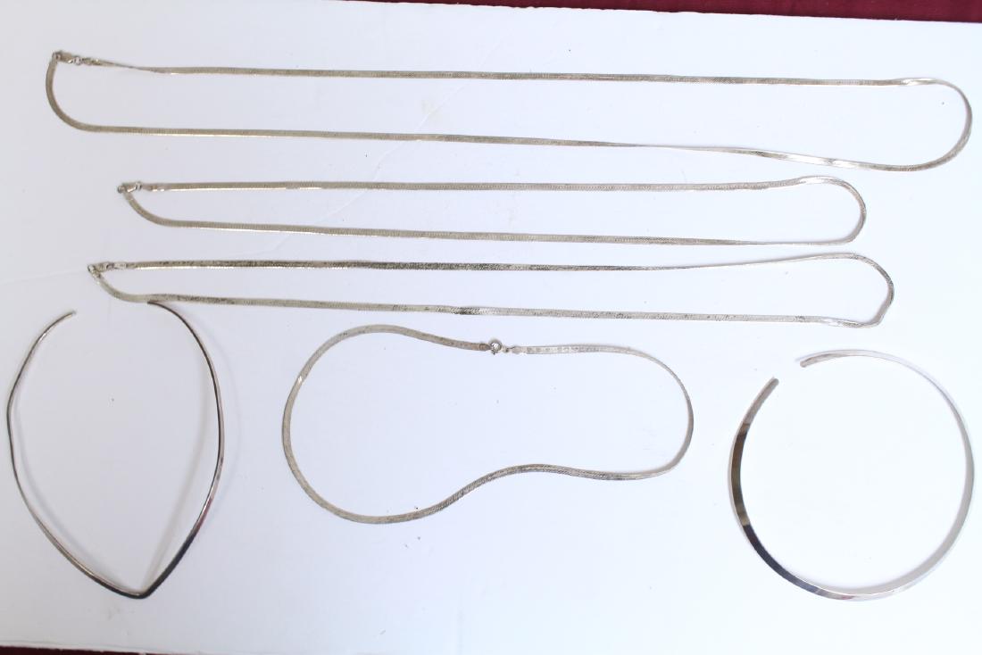 Lot of 6 Vintage Silver Necklaces (1 of 7)