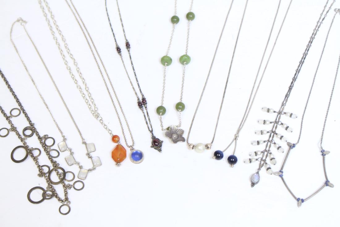 Lot of 10 Vintage Sterling Silver Necklaces (1 of 5)