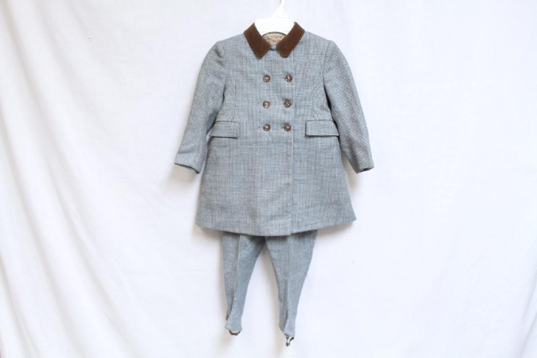 Vintage 1950s Boys Tweed & Velvet Winter Pants & Coat (1 of 5)