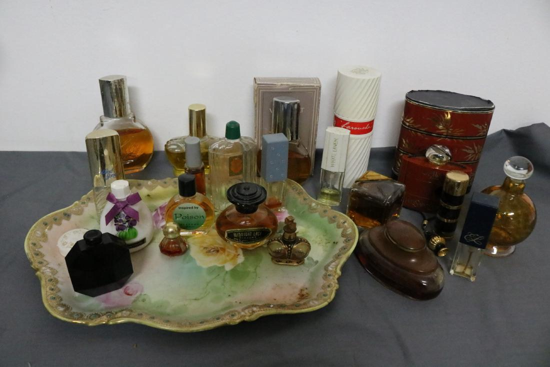 Large Lot of Perfume, Bottles & Tray (1 of 4)