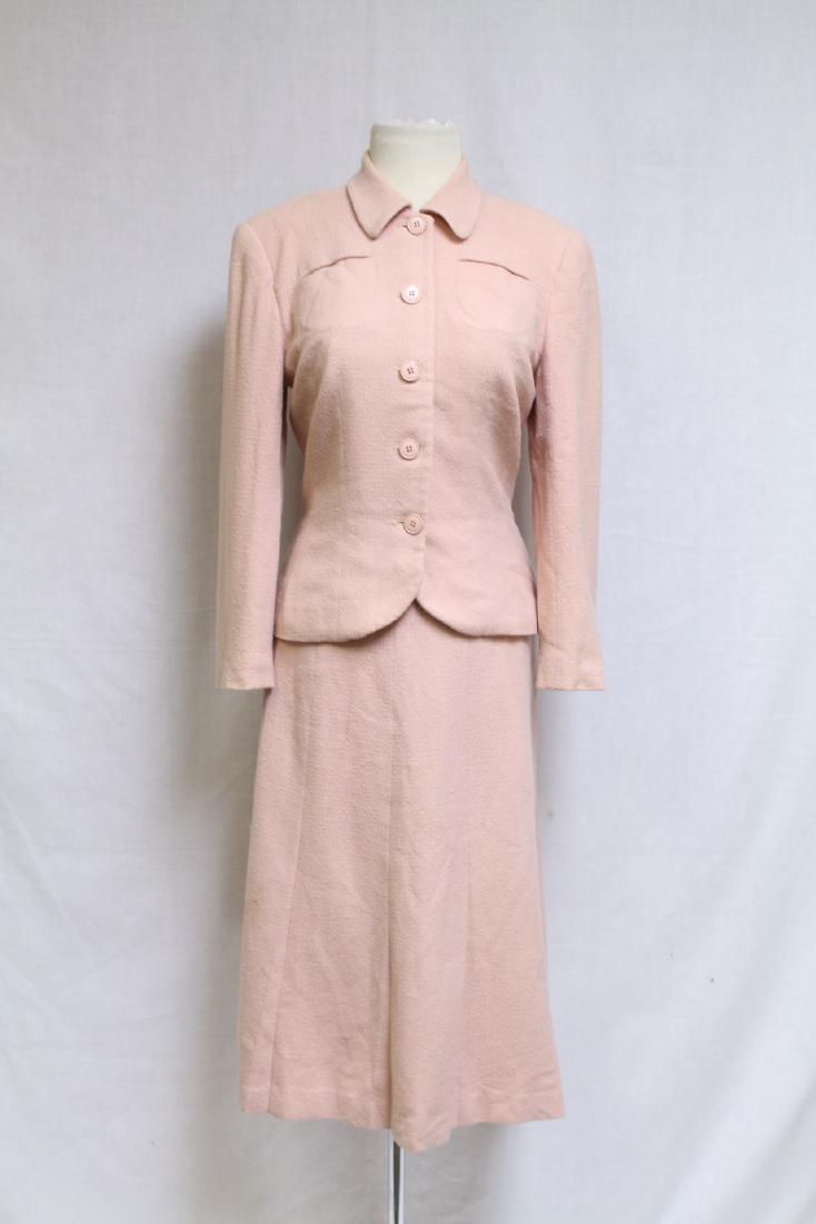 Vintage 1960s Jaeger Pink Wool Suit (1 of 8)