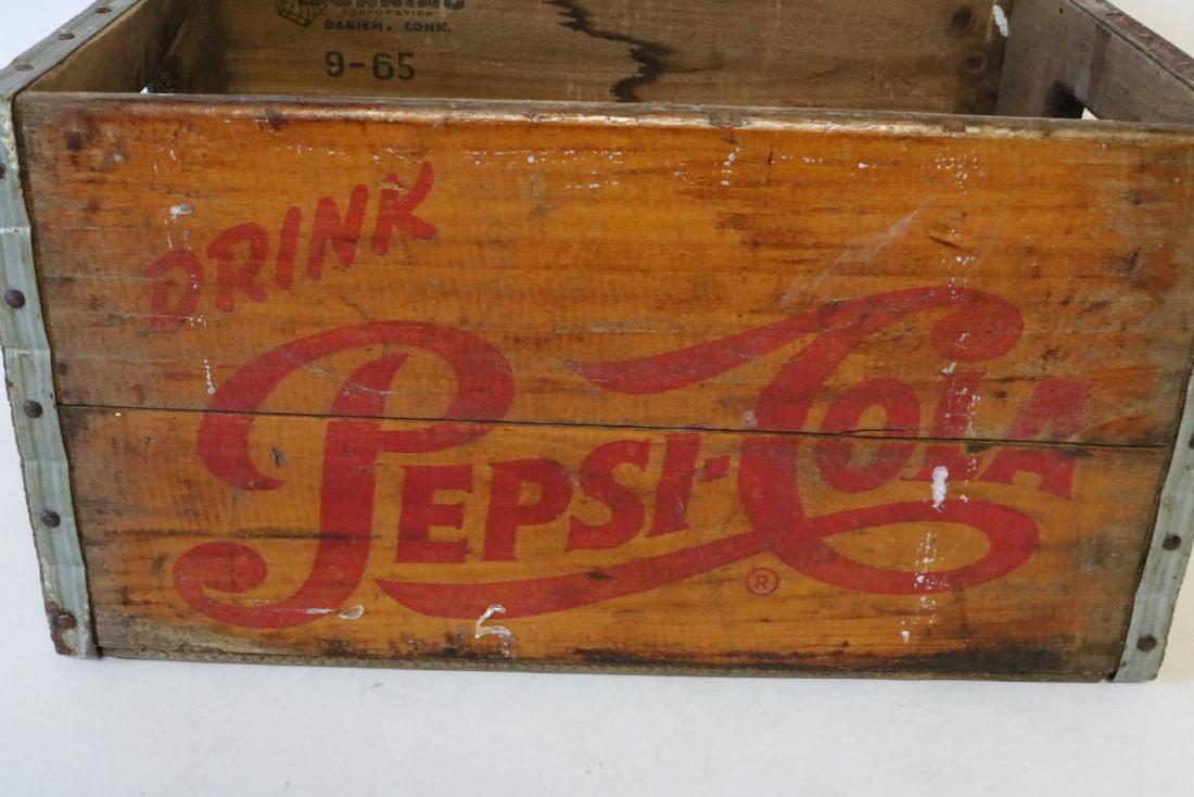 1965 Pepsi Cola Wood Crate: wood by Dunning Corp, approx. 16 x 9 1/2 x 11 inches