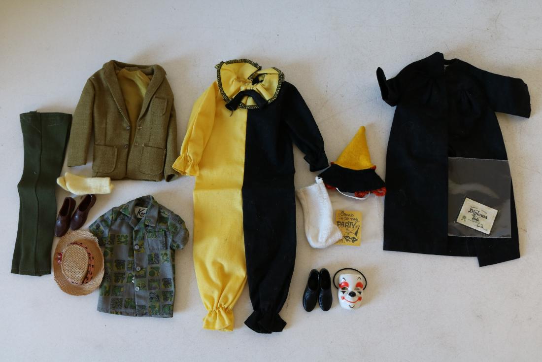 2 Ken Outfits and 1 Barbie Outfit: Barbie Graduation 1963-1964, Ken Mascarade and Dreamboat