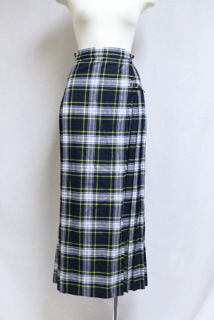 Vintage 1970s Wool Plaid Wrap Skirt (1 of 4)