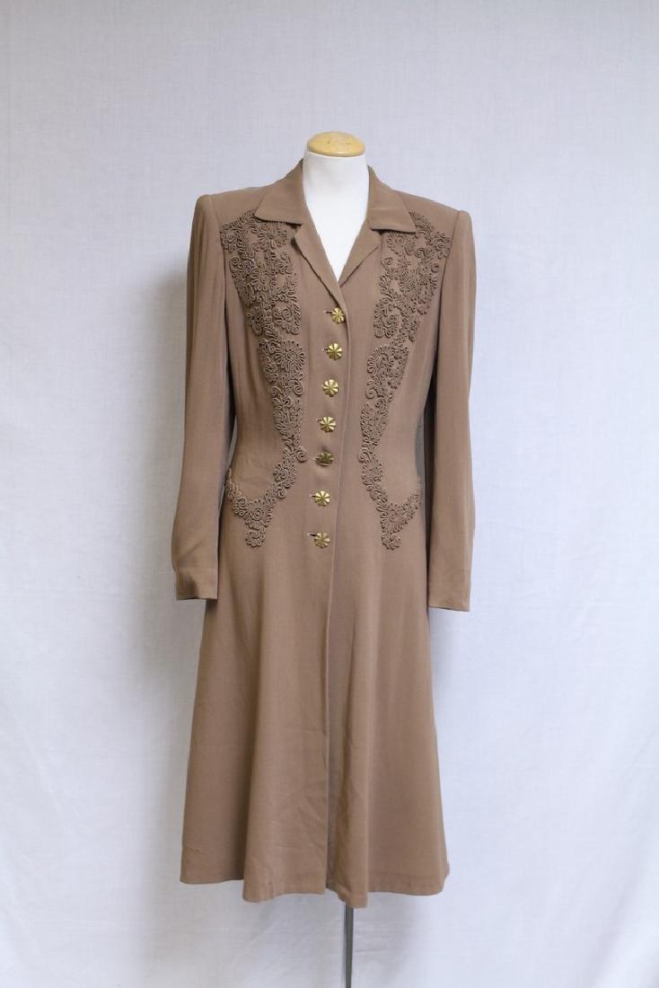 Vintage 1940s Beige Wool Coat (1 of 6)