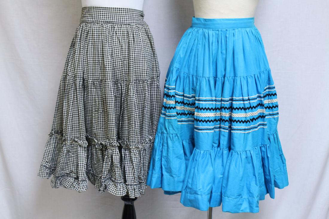Vintage Lot of 2 1960s Square Dance Skirts (1 of 10)