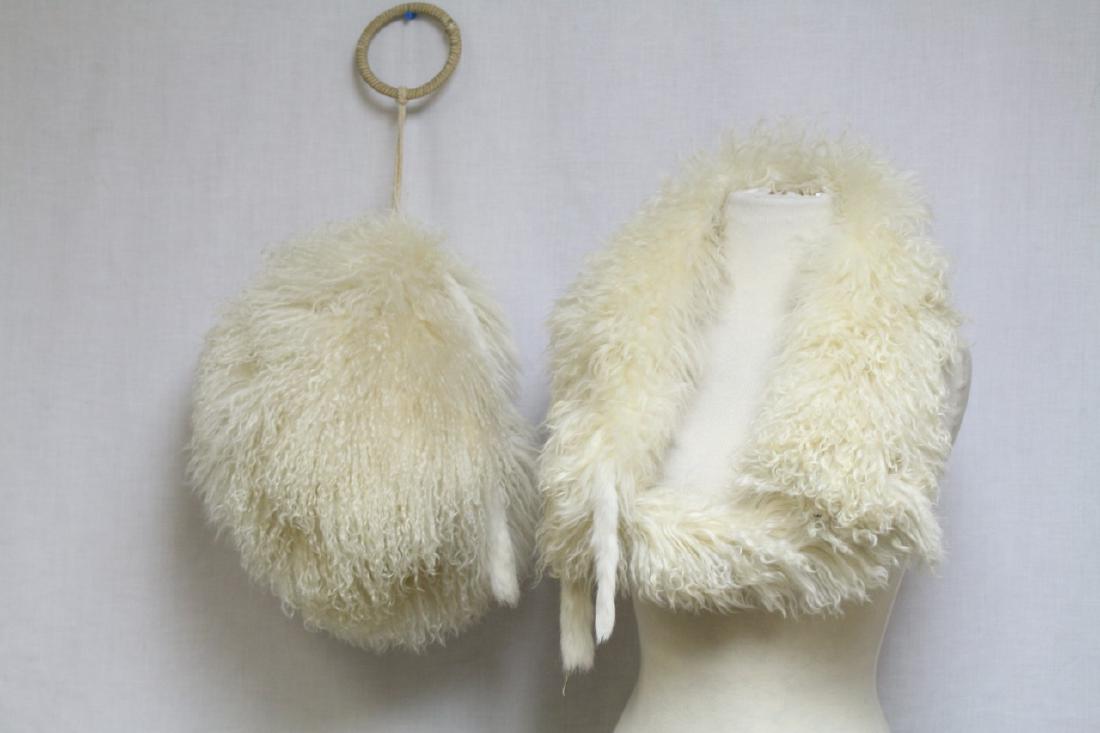 Vintage 1930s Tibetan Lamb Fur Muff & Stole (1 of 6)