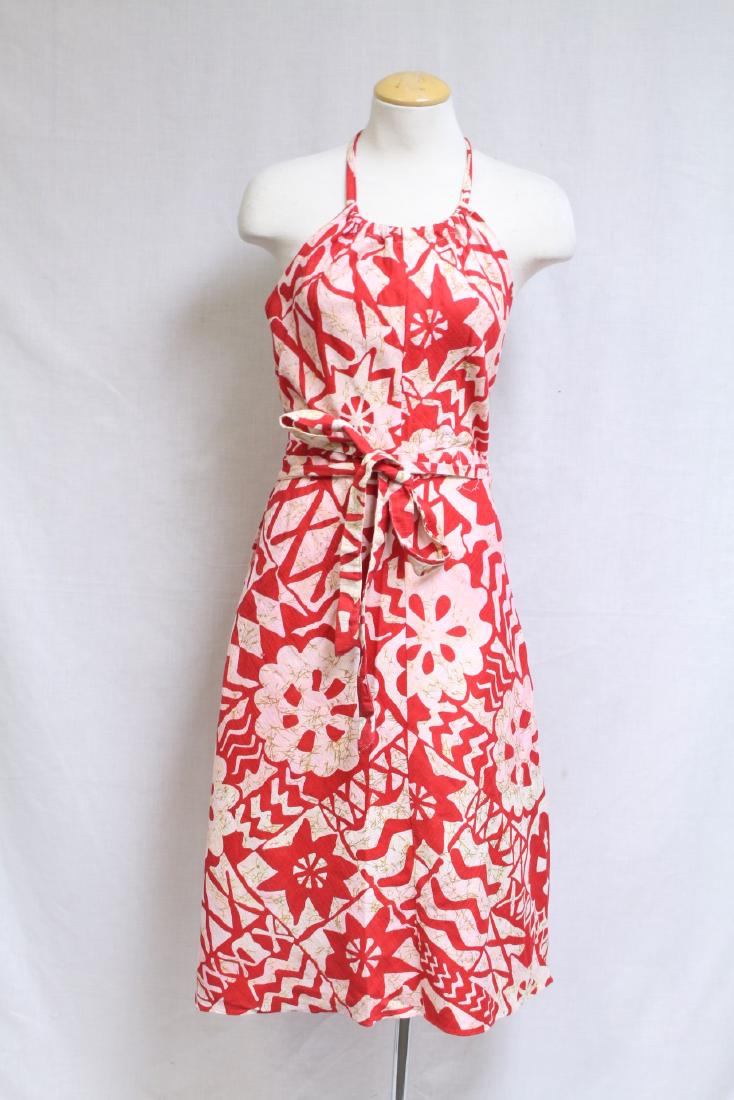 Vintage 1970s Red Halter Wrap Dress (1 of 4)