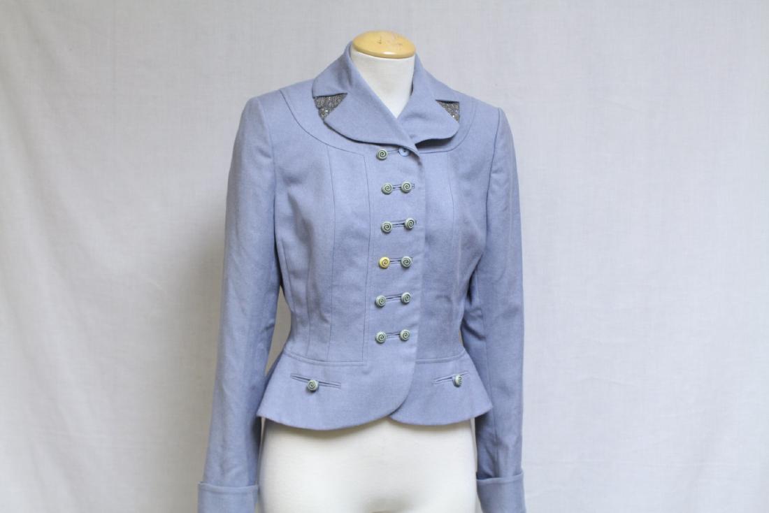 Vintage 1950s Light Blue Wool Jacket (1 of 5)