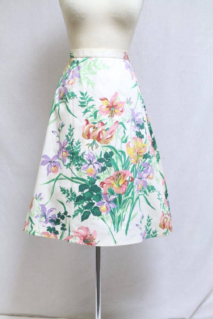 Vintage 1980s Margaret Smith Floral A-line Skirt (1 of 4)