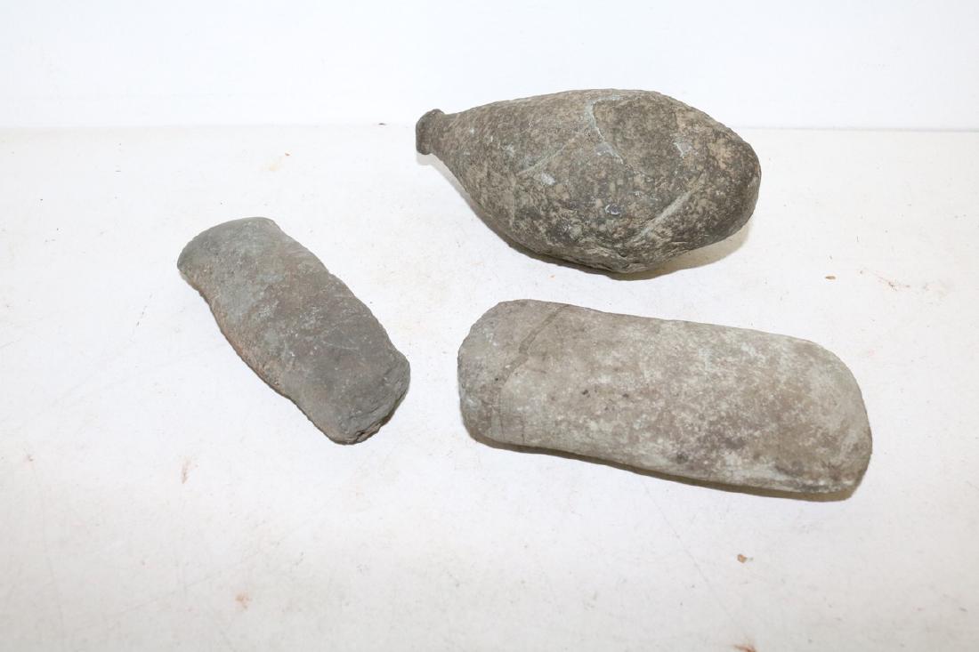 Lot of Three Antique Primitive Stone Tools (1 of 4)