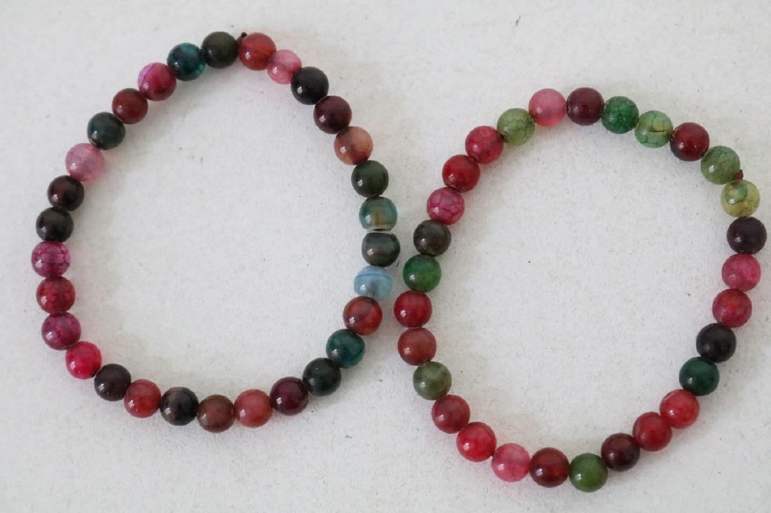 Pair of Colorful Stone Beaded Bracelets (1 of 3)