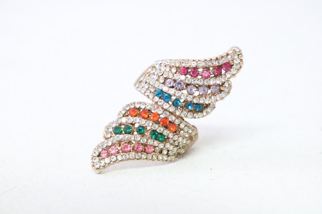 Colored Rhinestone and Gold Ring: nice colorful ring