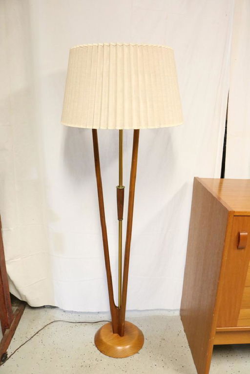 Danish Teak Mid Century Floor Lamp