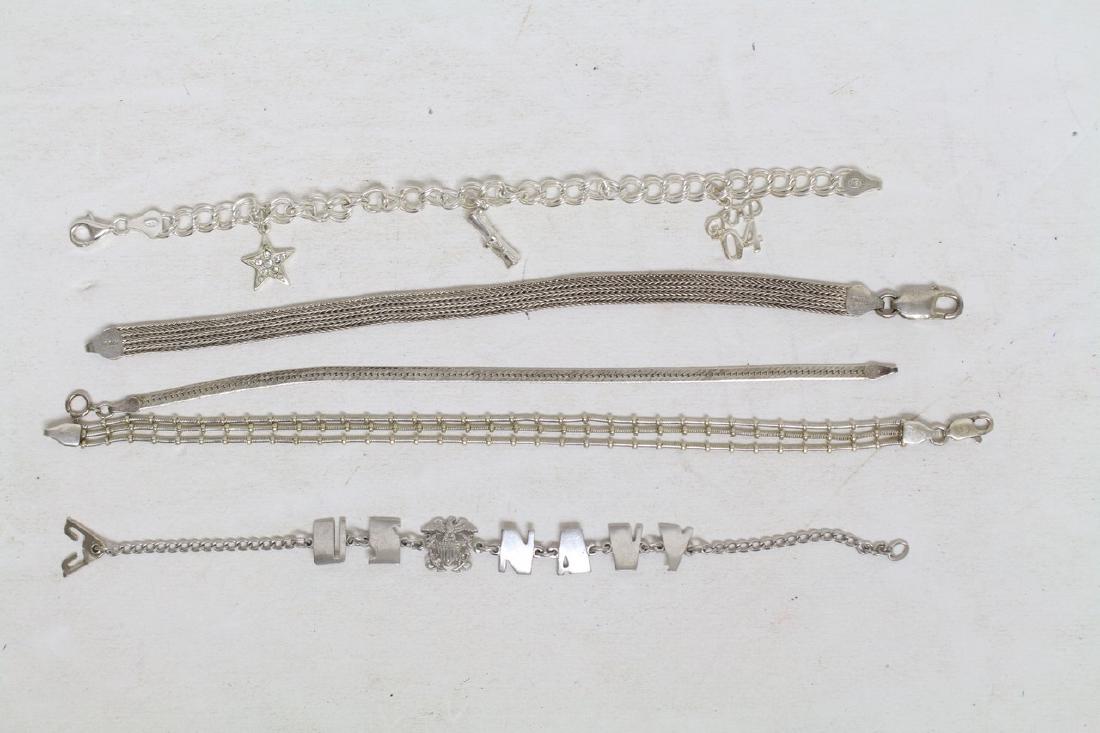 Vintage Sterling Silver Bracelet Lot (5) (1 of 6)