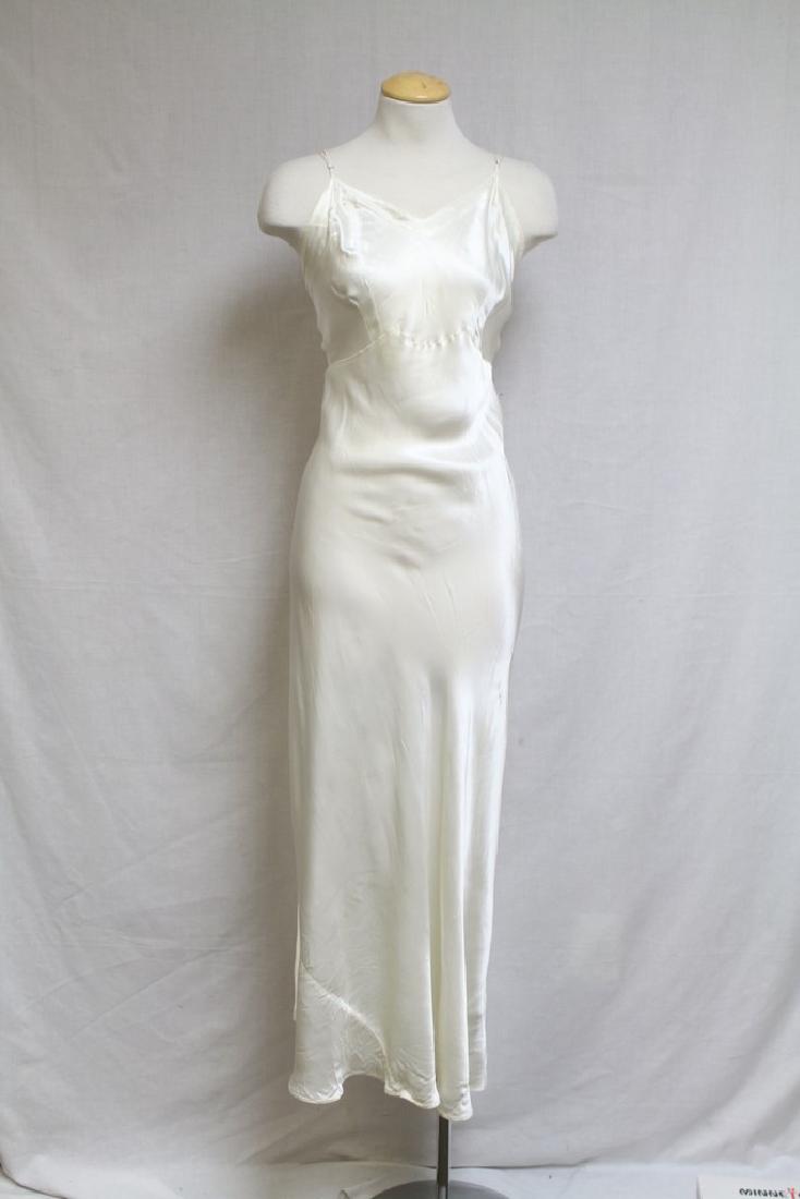 Vintage 1940's Satin Bias Cut Floor Length Slip (1 of 6)