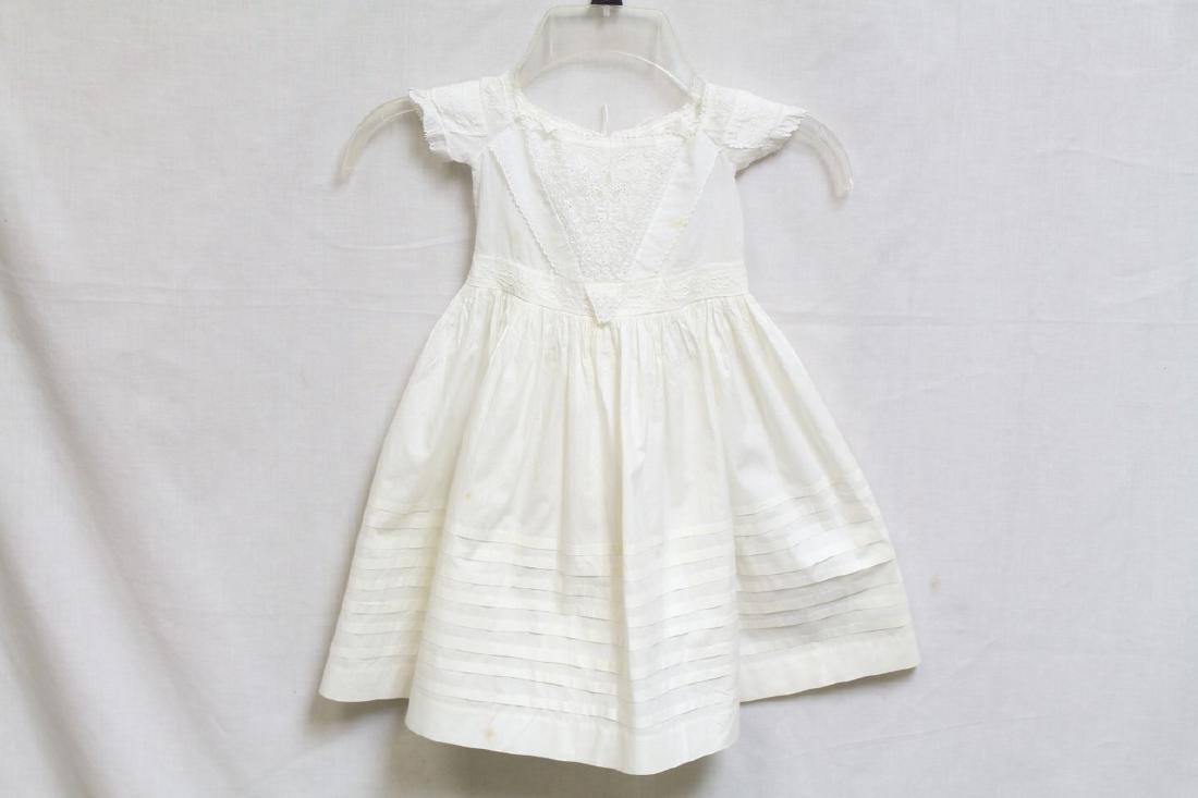 Antique Childs Cotton Dress: cotton fabric, great condition - a few light age related spots, see photos. 20 bust/21 length
