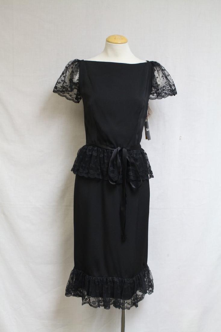 Vintage 1980's Adele Simpson Lace Trim Dress (1 of 6)
