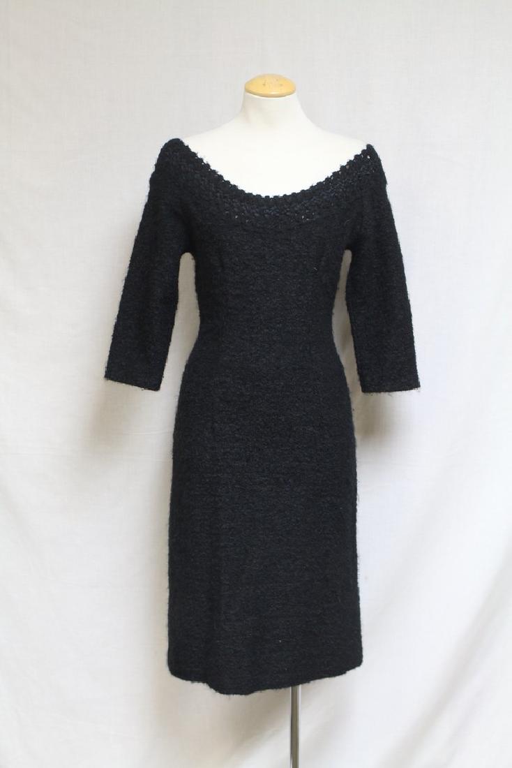 Vintage 1960s Peck & Peck Boucle Wool Dress: boucle wool (soft) fabric, unlined. Excellent condition (label is partially missing, see photo) 32-33 bust/24-25 waist