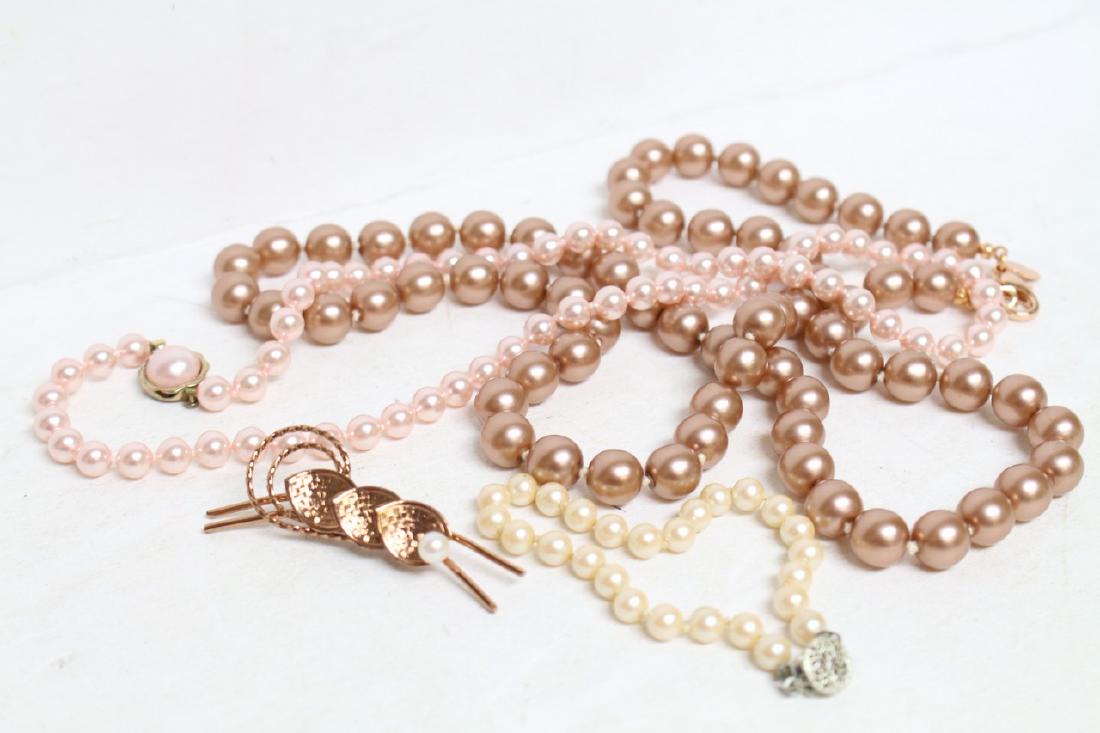 Vintage Pink & Rose Tone Jewelry Lot (4) (1 of 5)