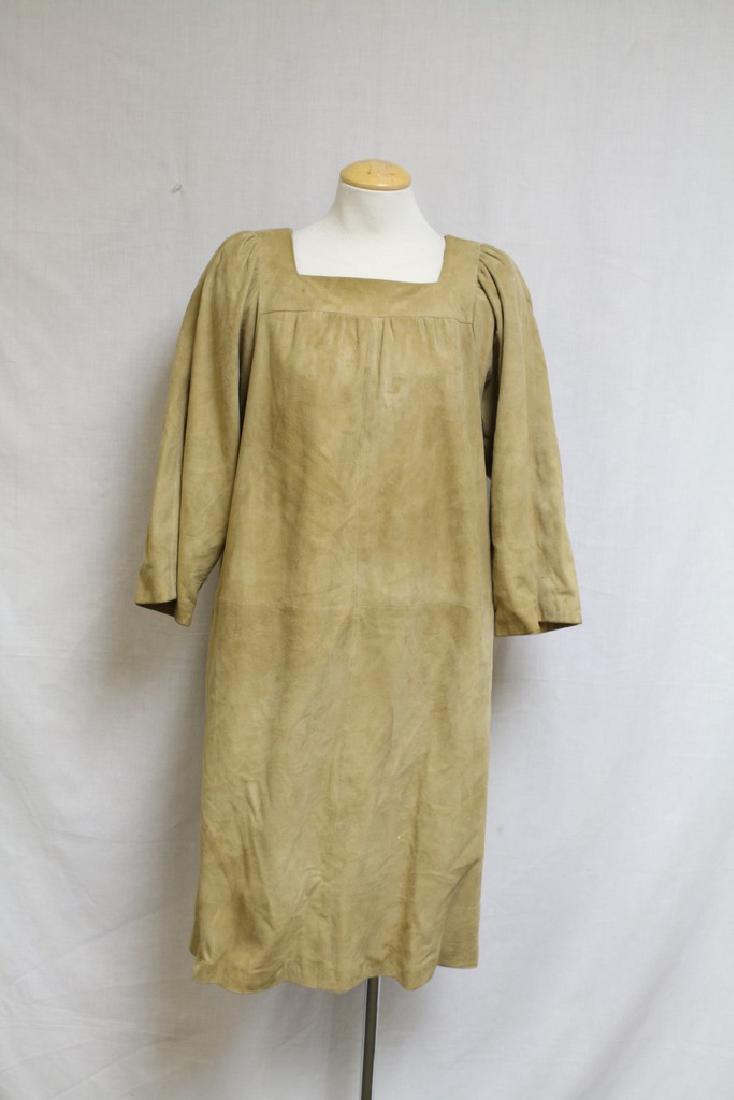 Vintage 1970's I. Magnin Suede Dress (1 of 4)