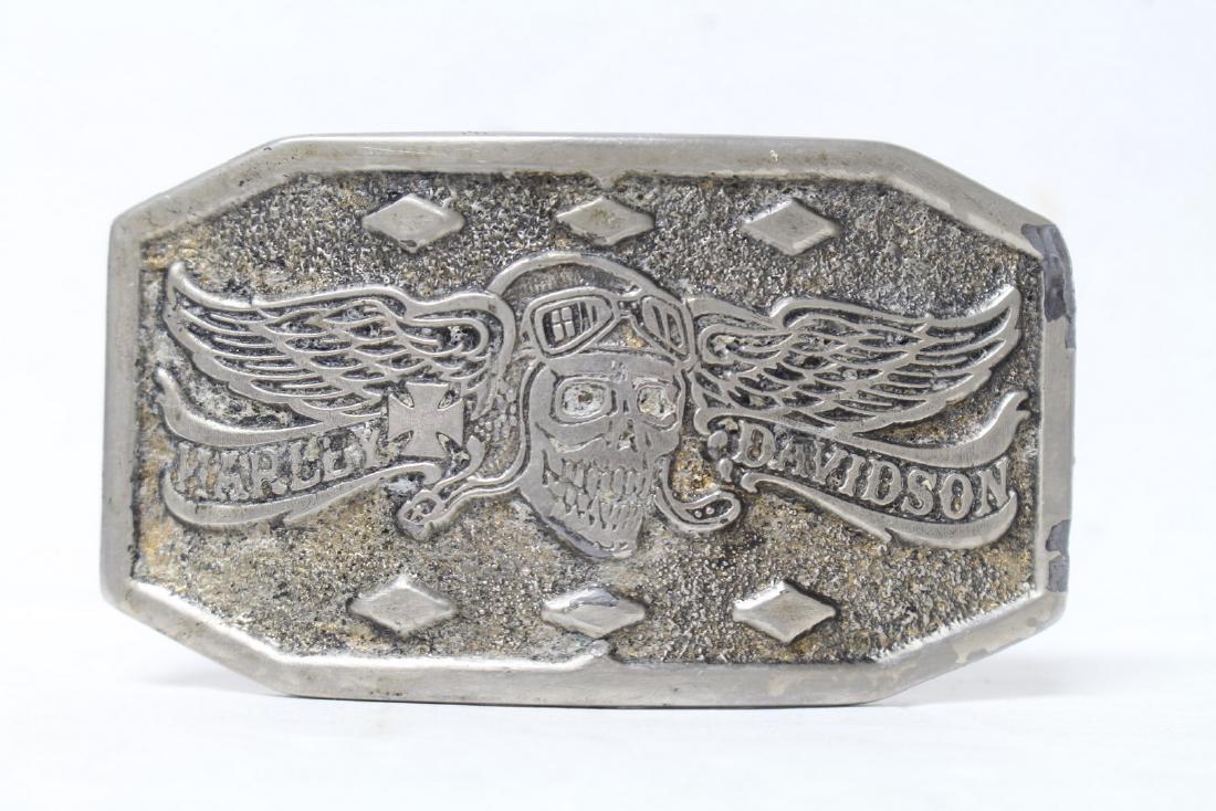 harley davidson skull belt buckle