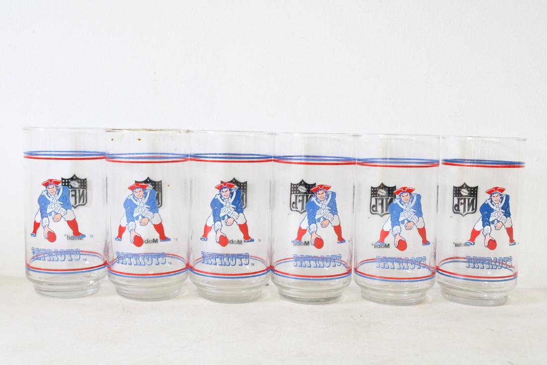Lot of 6 Patriots Glasses: NFL from Mobil