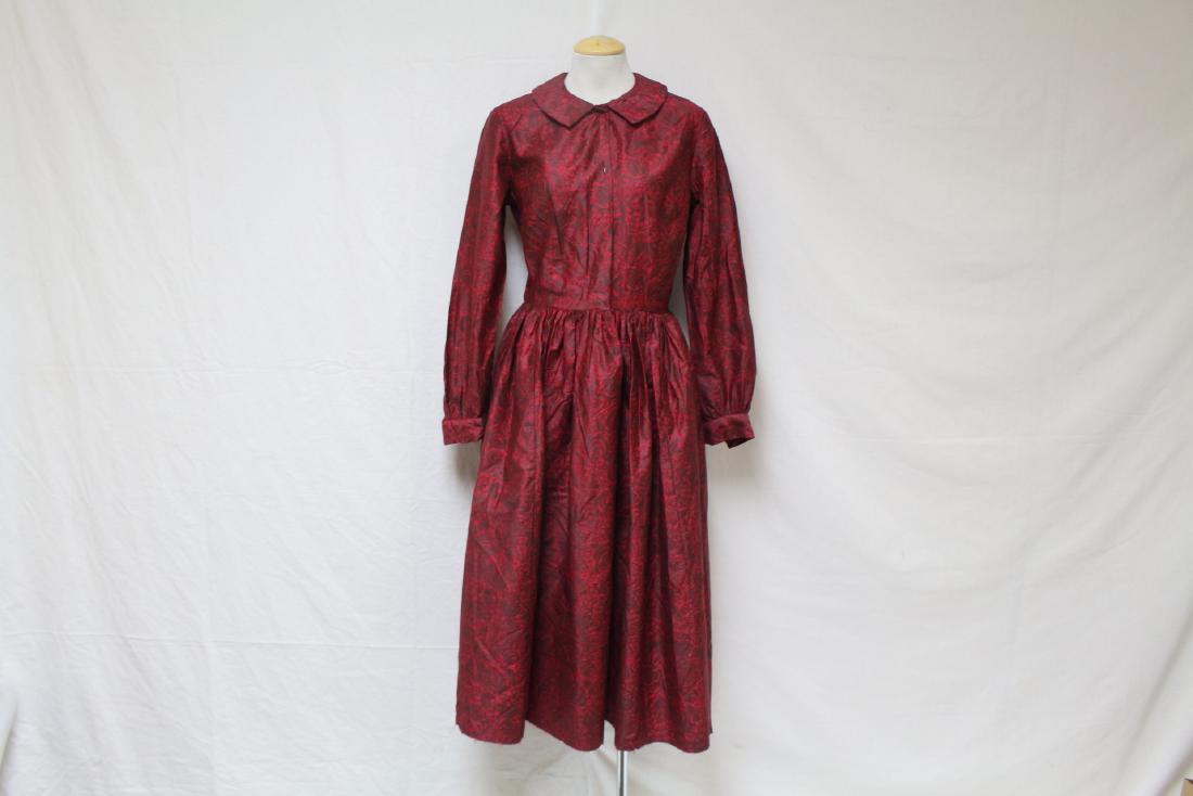 Vintage 1950s Red Floral Print Shirtwaist Dress (1 of 3)