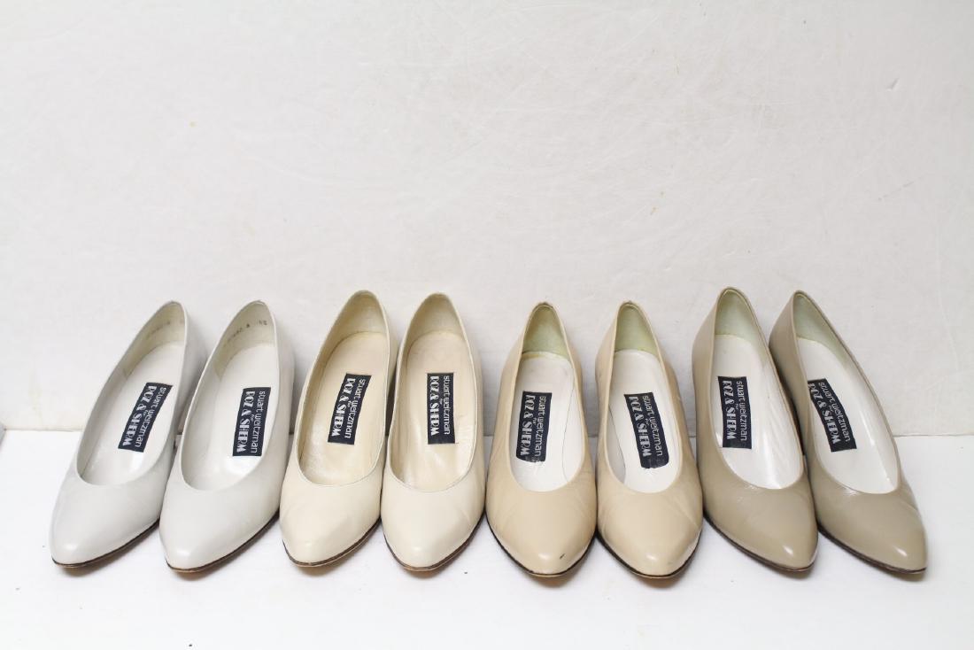 Vintage Lot of 1980s Stuart Weitzman Leather Heels: leather material, great condition - marked sizes 6, 6.5 and 7