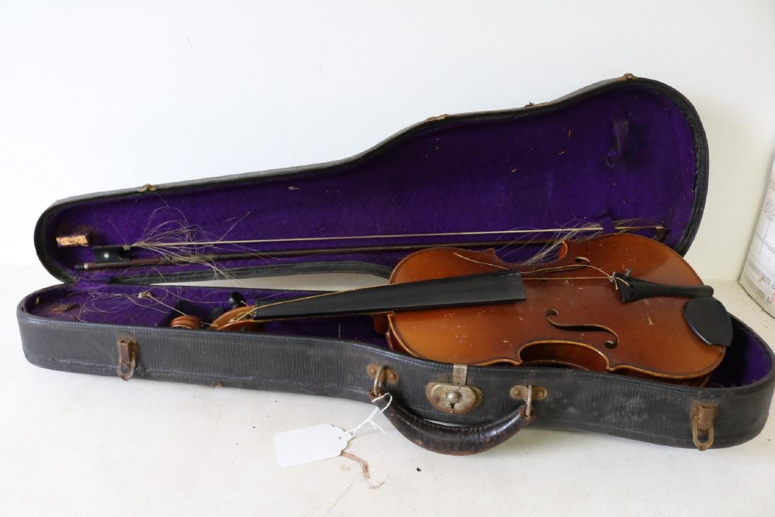 Antique Violin In Case with Bow, Made in Germany (1 of 13)