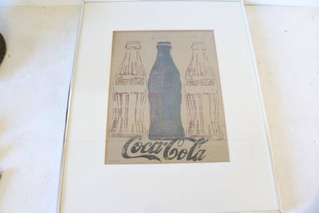 Andy Warhol signed Coca-Cola limited edition print: nicely framed and matted, approx. 16 1/4 x 20 1/4, limited edition 67/200