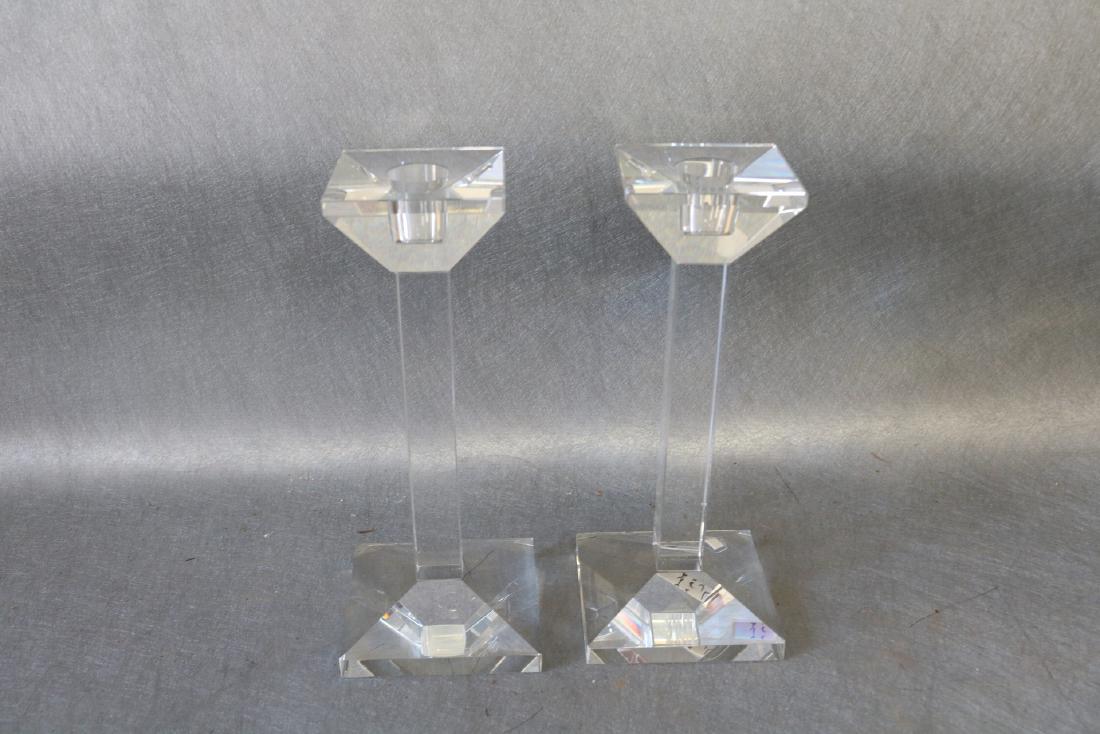 Oleg Cassini Crystal Candle Sticks (1 of 3)