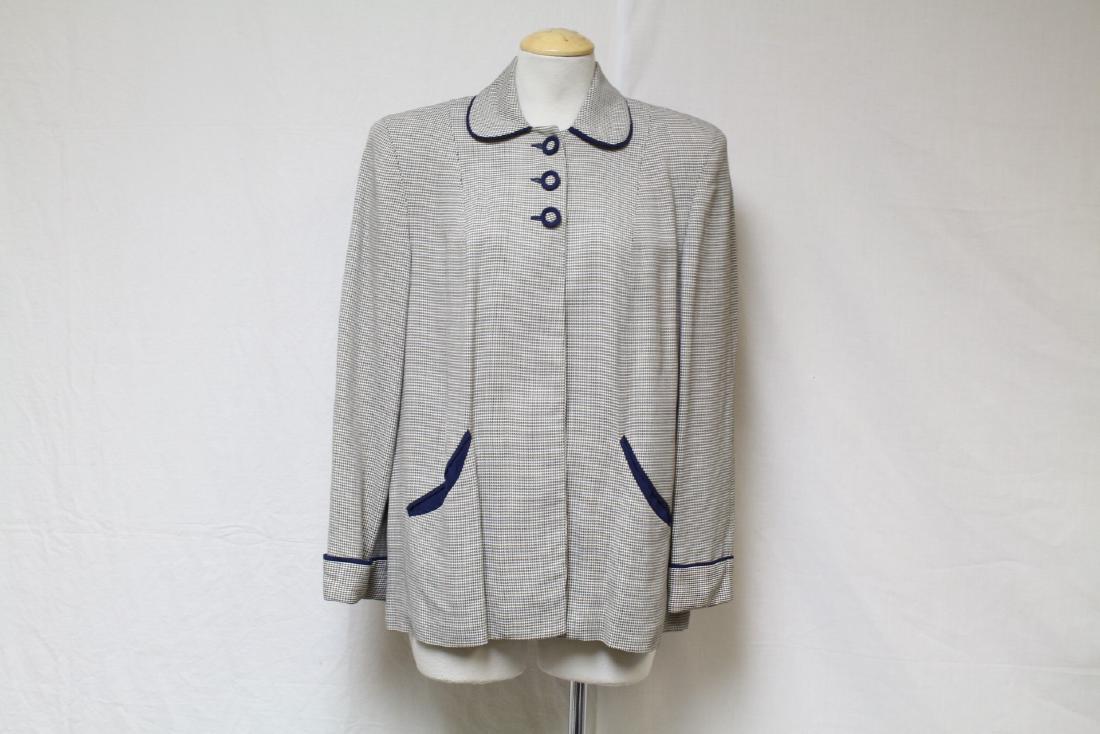 Vintage 1940s Houndstooth Swing Jacket (1 of 4)