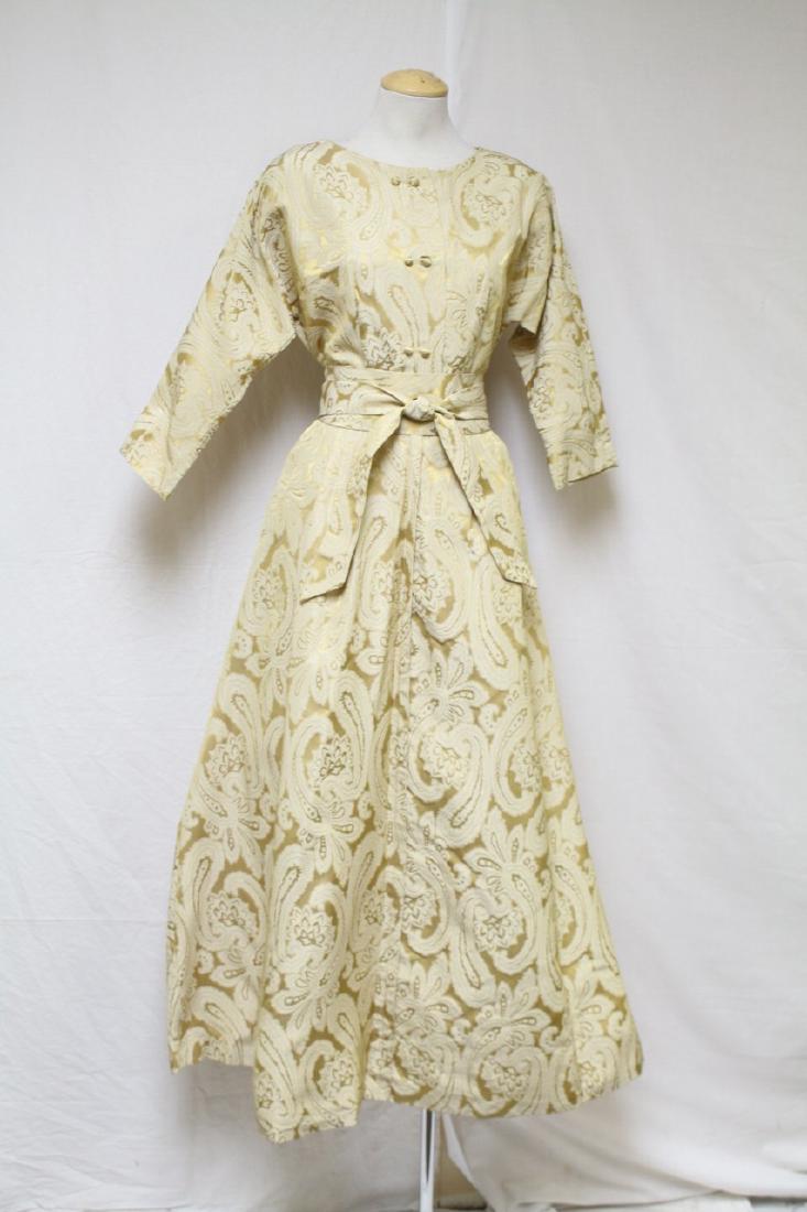 Vintage 1960s Gold Brocade Gown (1 of 4)