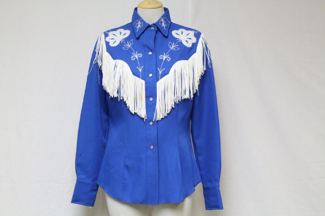 Vintage 1970s Blue Western Shirt (1 of 6)