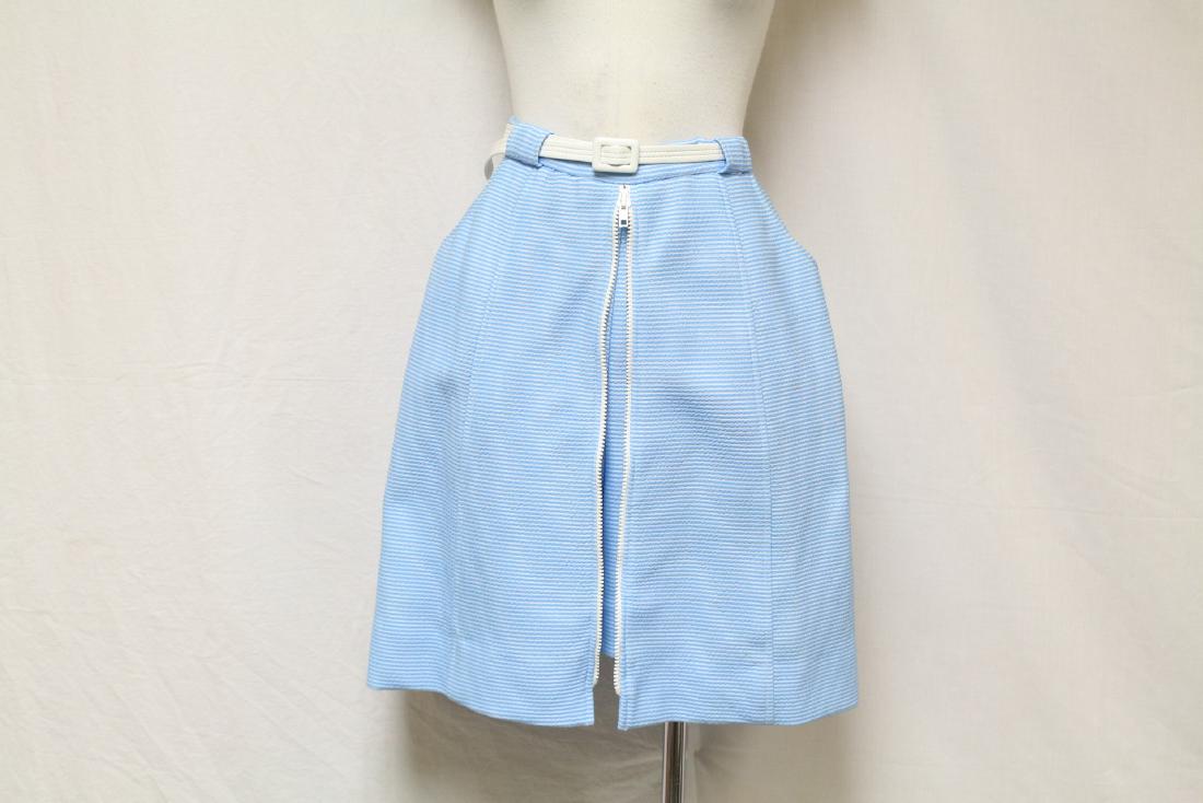 Vintage 1970s Light Blue Skirt/Shorts: polyester fabric, great condition - 29 waist/21 length