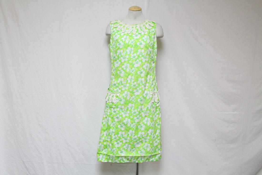 Vintage 1970s Lily Pulitzer Green Shift Dress (1 of 5)
